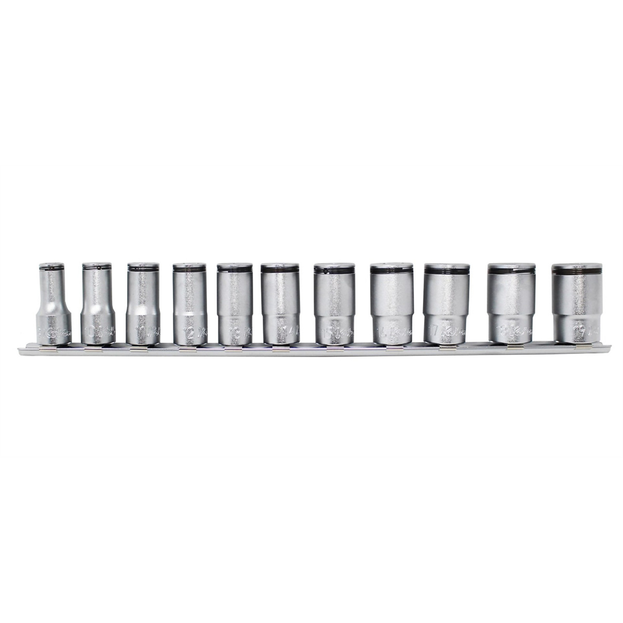 Ko-ken USA Special Semi-Deep Socket Set — 3/8in. Sq. Dr., 8-19mm, 11 Pcs, Model# KKNRS3350X-11